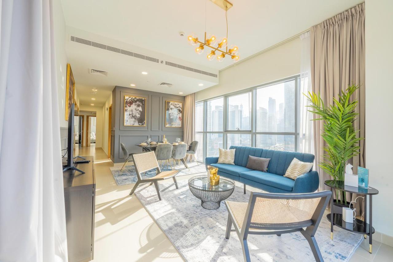 Nouveau Art Deco 3Br With Burj & Canal Views Dubai Exterior photo